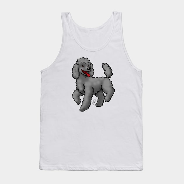 Dog - Poodle - Black Tank Top by Jen's Dogs Custom Gifts and Designs